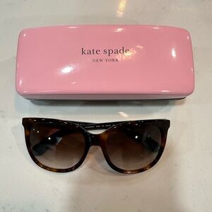 Kate Spade Eyewear sunglasses Julianna with Case & Cloth! Tortoise shell brown
